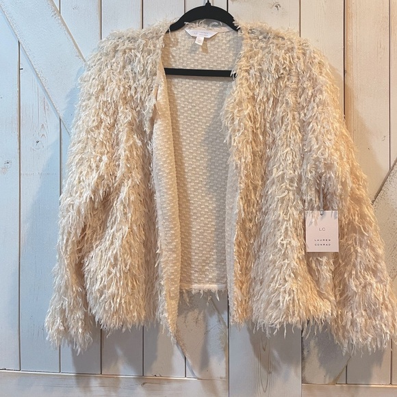 Lauren Conrad Open Feathered Jacket - Picture 1 of 5